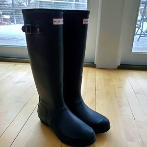 Hunter Original Tall matte navy